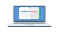 Digital Learning and E-Book Reading on Laptop, vector design Generative AI Royalty Free Stock Photo