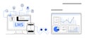 Digital Learning Management System with Data Analytics and Interactive Tools Royalty Free Stock Photo