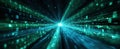 The Digital Light Burst Representing Data Streams and Connectivity in Cyber Space.AI generated image Royalty Free Stock Photo