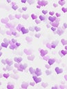 Digital light purple hearts overlapping Royalty Free Stock Photo