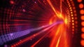 Digital light tunnel moving data network connection Royalty Free Stock Photo