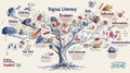 Exploring the Digital Literacy Tree: A Conceptual Approach to Library and Self Learning in Education Royalty Free Stock Photo