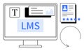 Learning Management System Interface with Online Profile Ratings and Update Process Royalty Free Stock Photo