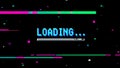 Digital Loading Bar Glitch Effect for Graphic Design Projects Royalty Free Stock Photo