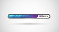 A digital loading bar with a sleek design, featuring a gradient from blue to purple. It is Royalty Free Stock Photo