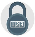 Digital Lock Color Isolated Vector Icon that easily can be modified and edit. Royalty Free Stock Photo