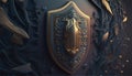 Digital lock, cybersecurity technology concept, free space for text. Generative AI