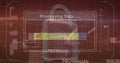Digital lock icon with Processing Data and Loading text overlaying complex background