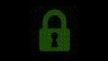 ASCII lock green