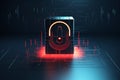 Digital lock with a red code interface, symbolizing secure access and encryption. The concept of cybersecurity and Royalty Free Stock Photo