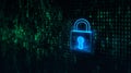 Digital Lock Security Concept Cyber Data Protection Concept Royalty Free Stock Photo