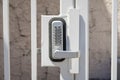 Digital lock security system for security and safety on gate in Destin Florida Royalty Free Stock Photo