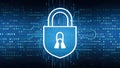 Digital locks and firewalls protect networks from cyber threat. Concept Cyber Security, Network Royalty Free Stock Photo