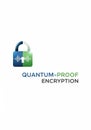 A digital logo featuring a padlock design that is half blue and half Royalty Free Stock Photo