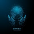 Digital low poly image of Earth Day concept