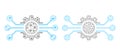 Digital Machine Icons - Vector Triangular Mesh Royalty Free Stock Photo