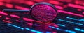 Digital Magnifying Glass Over Data Patterns
