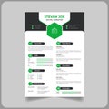 Digital marketer cv or resume template in eps