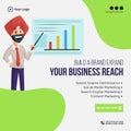 Banner design of build a brand expand your business reach Royalty Free Stock Photo