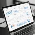 Digital marketing analytics dashboard isolated on transparent background Royalty Free Stock Photo