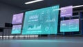 Digital marketing analytics dashboard server room Royalty Free Stock Photo