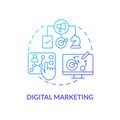 Digital marketing blue gradient concept icon Royalty Free Stock Photo