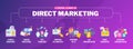 Digital marketing components banner. Infographics icon. Strategy, management