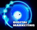 Digital Marketing concept plan graphic Royalty Free Stock Photo