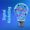 Digital marketing conception