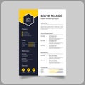 Digital marketing expert cv or resume template in eps