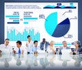 Digital Marketing Graph Statistics Analysis Finance Market Conce