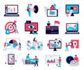 Digital Marketing Icons Set Royalty Free Stock Photo