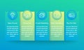 digital marketing infographics with line icons Royalty Free Stock Photo