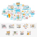 Digital Marketing Linear Concept