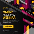 Digital marketing live webinar and company social media template design