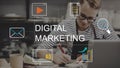 Digital Marketing Media Technology Graphic Concept Royalty Free Stock Photo