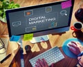 Digital Marketing Media Technology Graphic Concept Royalty Free Stock Photo