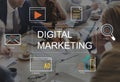 Digital Marketing Media Technology Graphic Concept Royalty Free Stock Photo