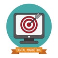 Digital marketing online target objetive Royalty Free Stock Photo