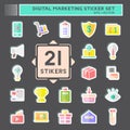 Digital Marketing Sticker Set. suitable for Web Interface symbol. simple design editable. design template vector. simple symbol Royalty Free Stock Photo