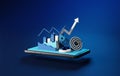 Digital Marketing Strategy and Data Visualization, 3D Infographic