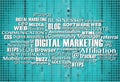 Digital marketing turquoise mosaic pattern tiles abstract background