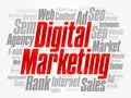 Digital Marketing word cloud collage Royalty Free Stock Photo