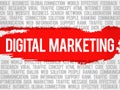 Digital Marketing word cloud collage Royalty Free Stock Photo