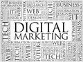 Digital Marketing word cloud Royalty Free Stock Photo