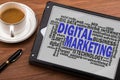 Digital marketing word cloud Royalty Free Stock Photo