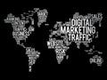 Digital Marketing word cloud Royalty Free Stock Photo