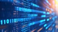 Digital matrix background with green binary code and pa f aacb data stream background glowing blue binary code abstract Royalty Free Stock Photo