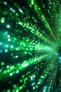 Digital Matrix Background with Green Glowing Code, Portrait Images Generative AI Royalty Free Stock Photo