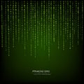 Digital Matrix Code Rain on a Dark Background Royalty Free Stock Photo